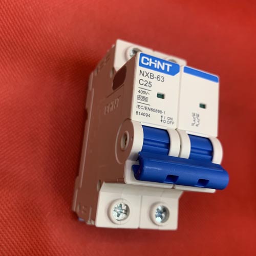 CB tép (MCB) dòng cắt 6KA 2 cực Chint NXB-63 2P C25 6kA